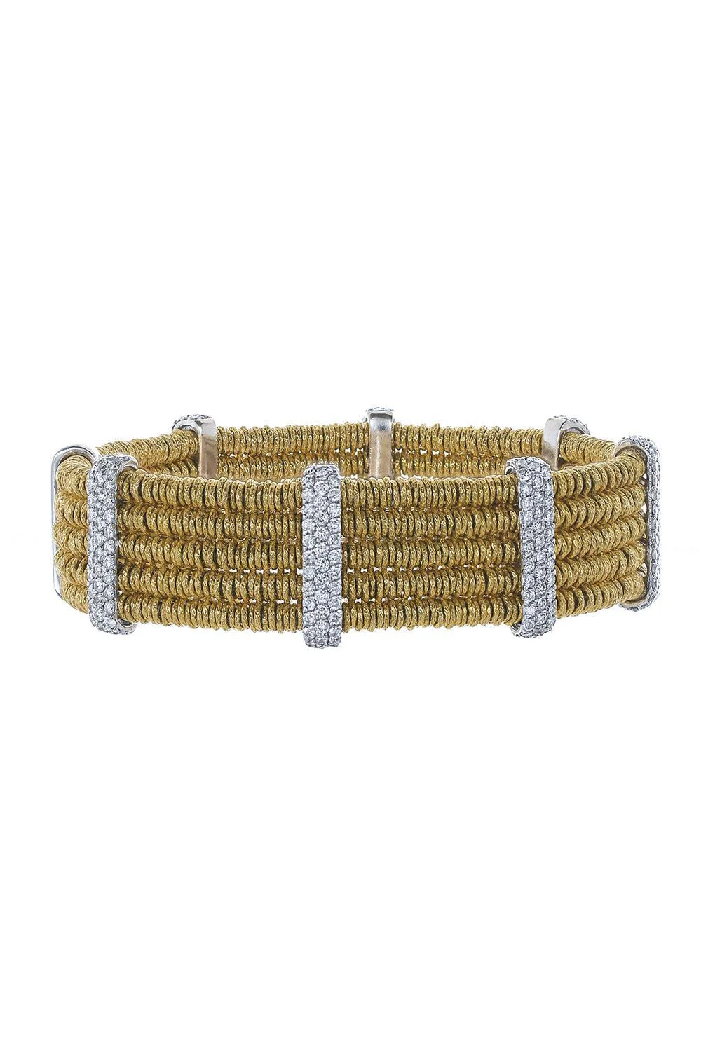 Gold Diamond Bar Joy Stretch Bracelet