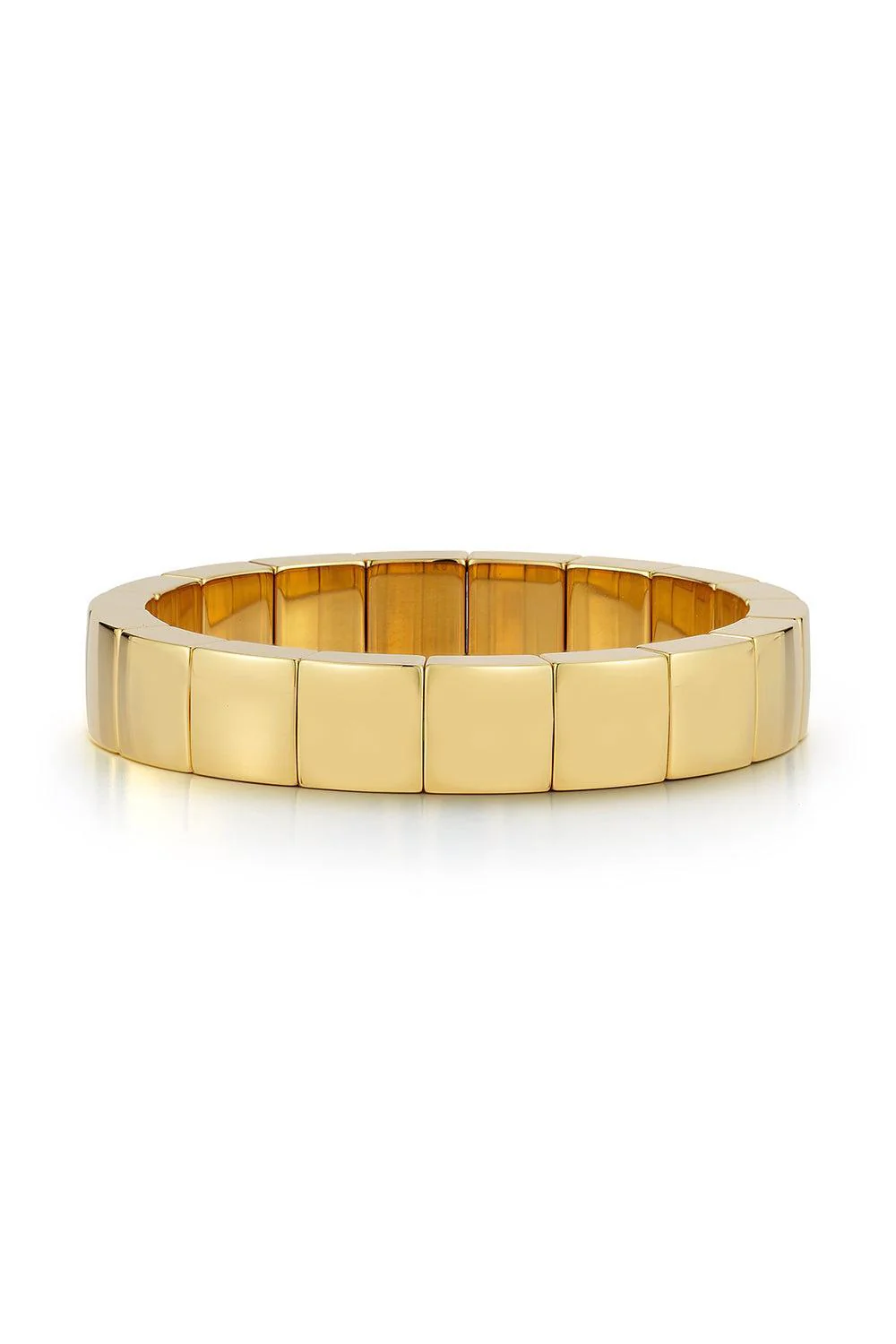 Gold Overlay Square Stretch Bracelet