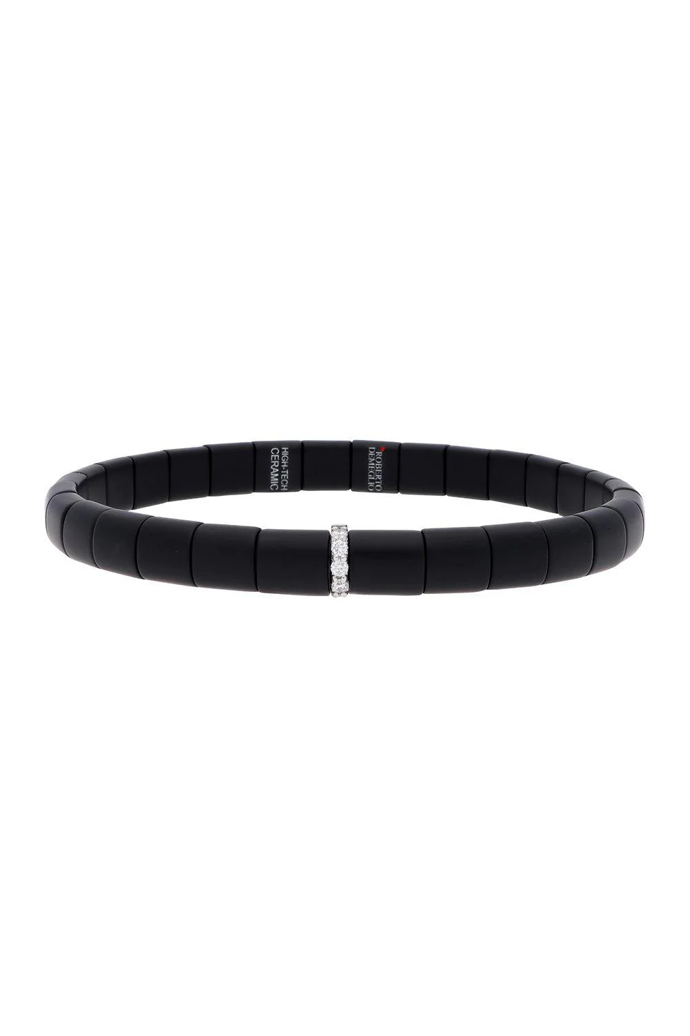 Matte Black Ceramic Diamond Pura Bracelet