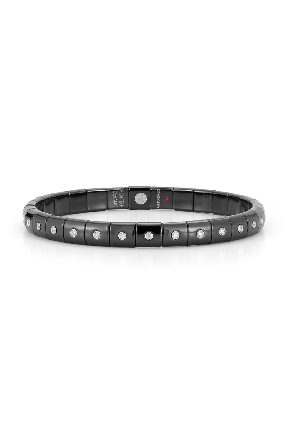 Matte Black Ceramic Eternity Diamond Bezel Pura Bracelet