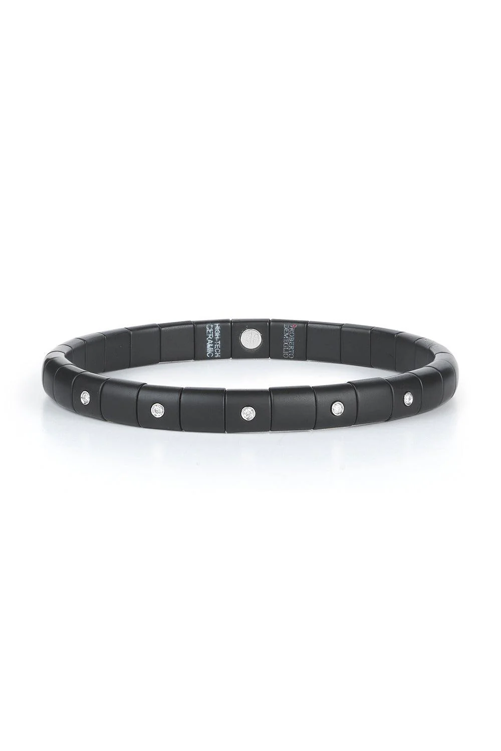 Matte Black Ceramic Five Diamond Bezel Pura Bracelet