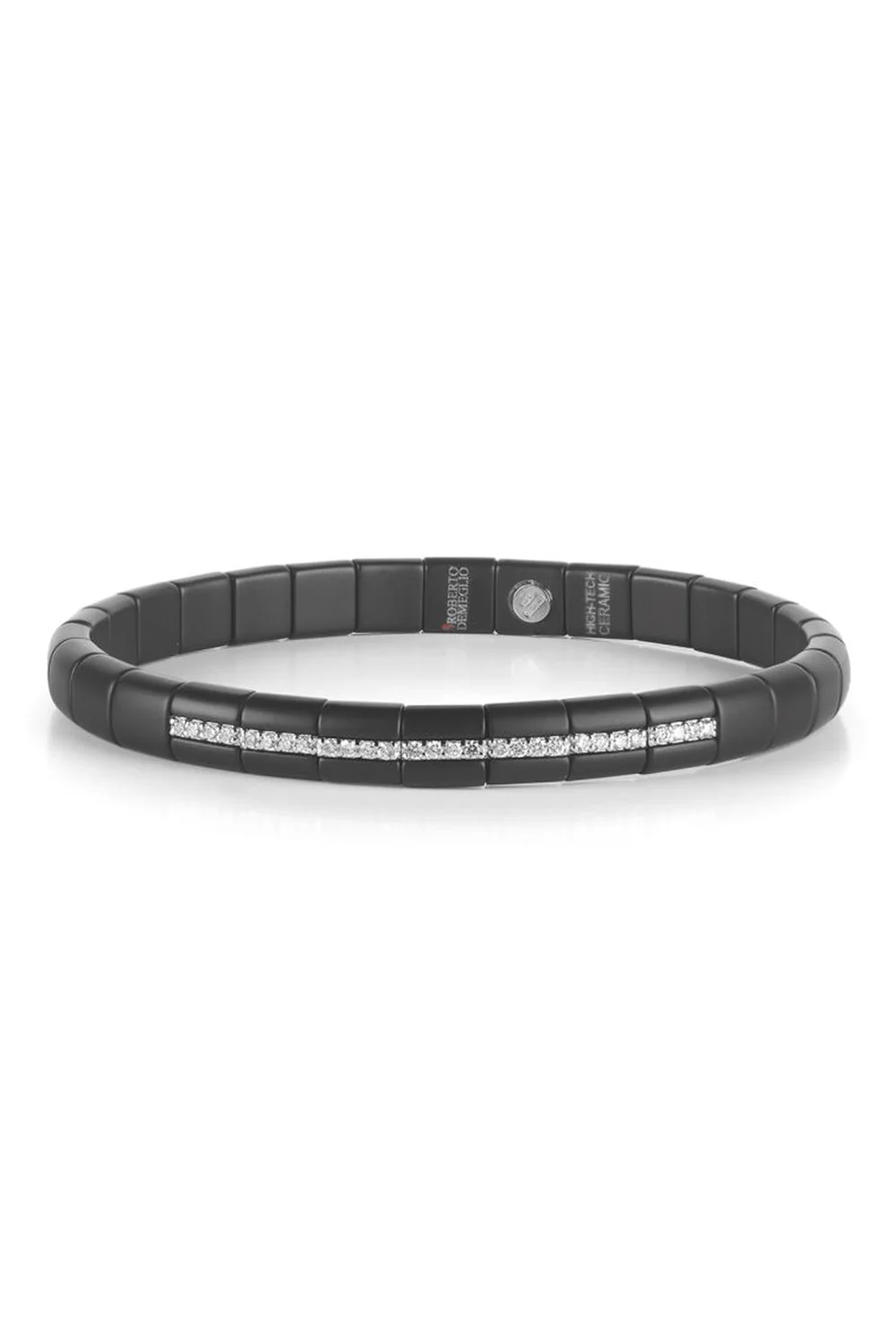 Matte Black Ceramic Seven Diamond Pura Bracelet
