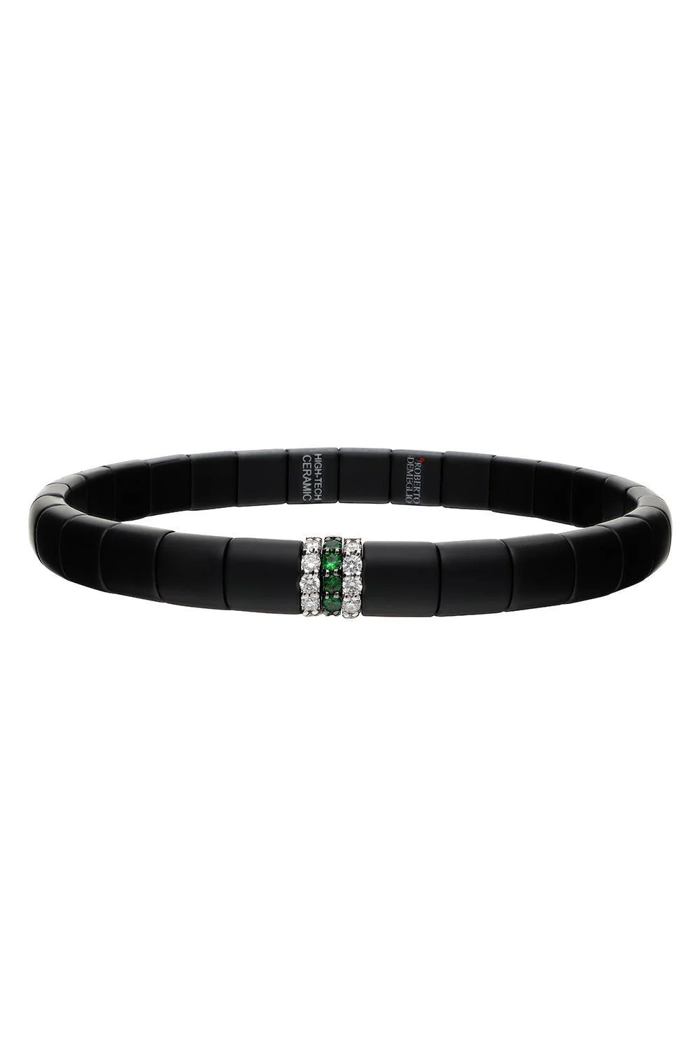 Matte Black Ceramic Tsavorite Diamond Pura Bracelet