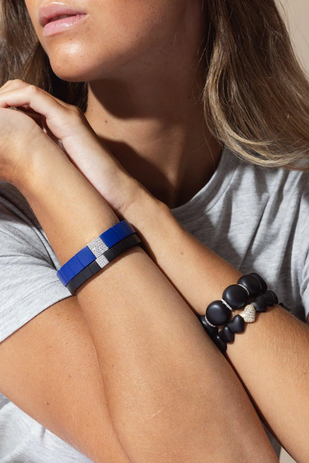 Matte Black Diamond Heart Bracelet - Image 3