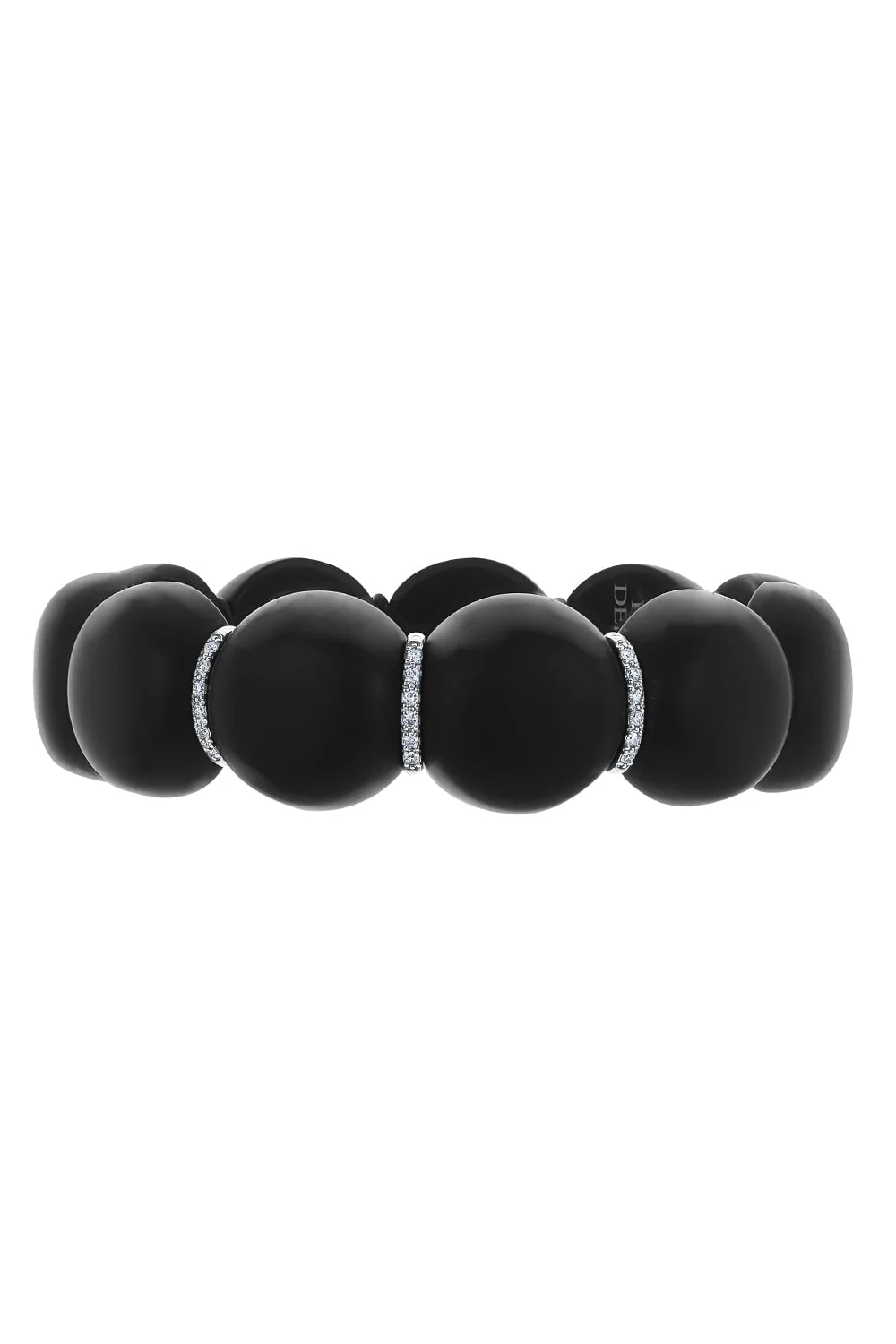 Matte Black Gold Diamond Section Dama Bracelet