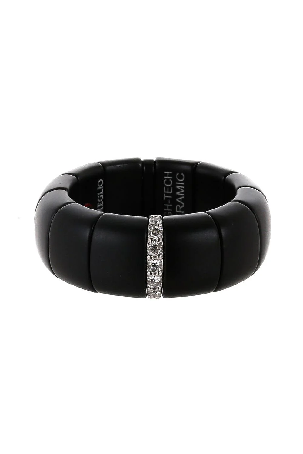 One Diamond Bar Matte Black Pura Stretch Ring