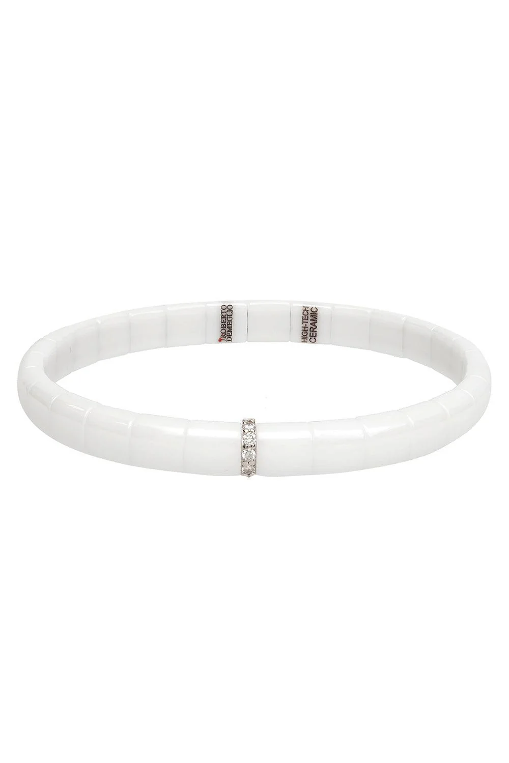 One Diamond White Stretch Bracelet