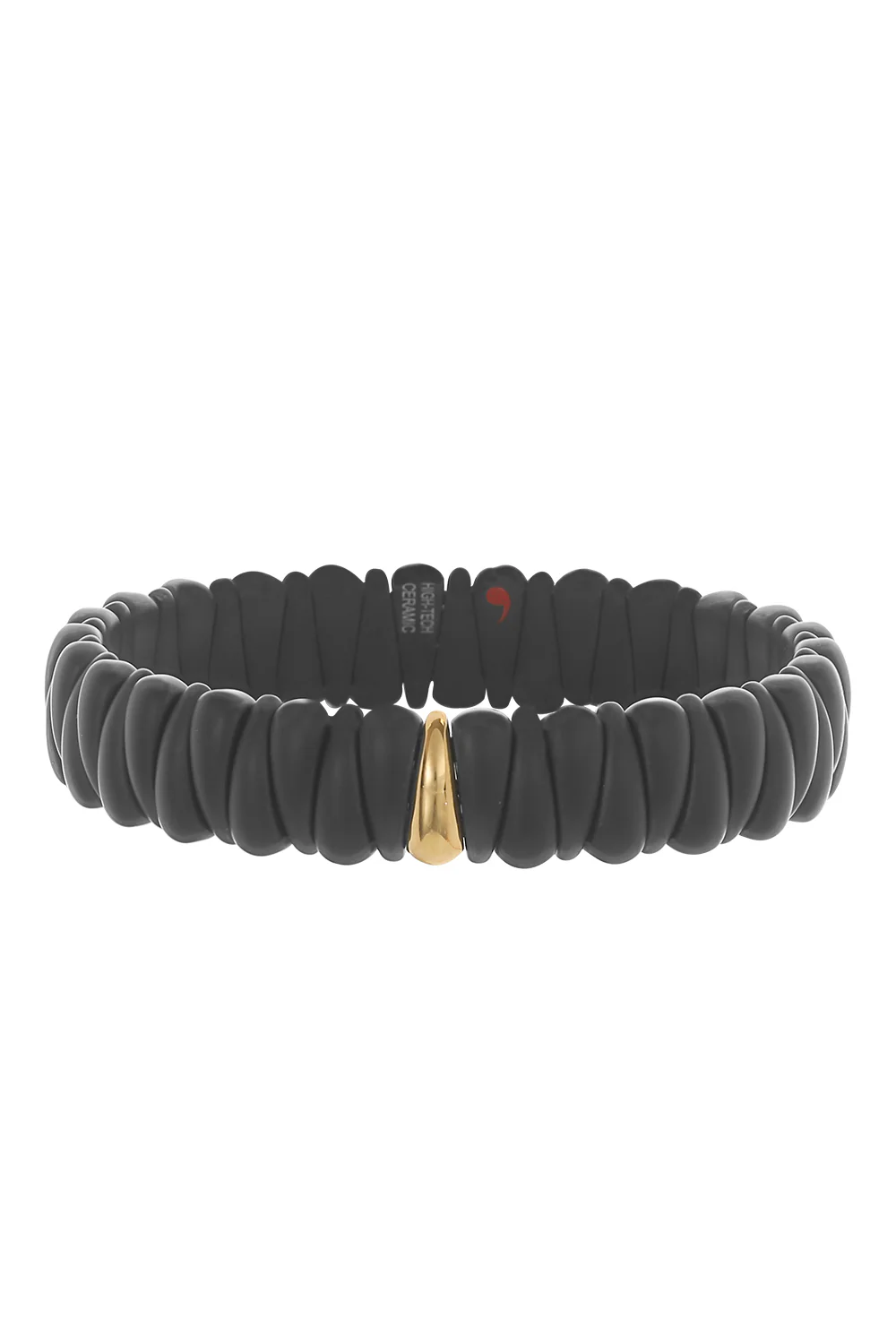 One Link Matte Black Artiglio Stretch Bracelet