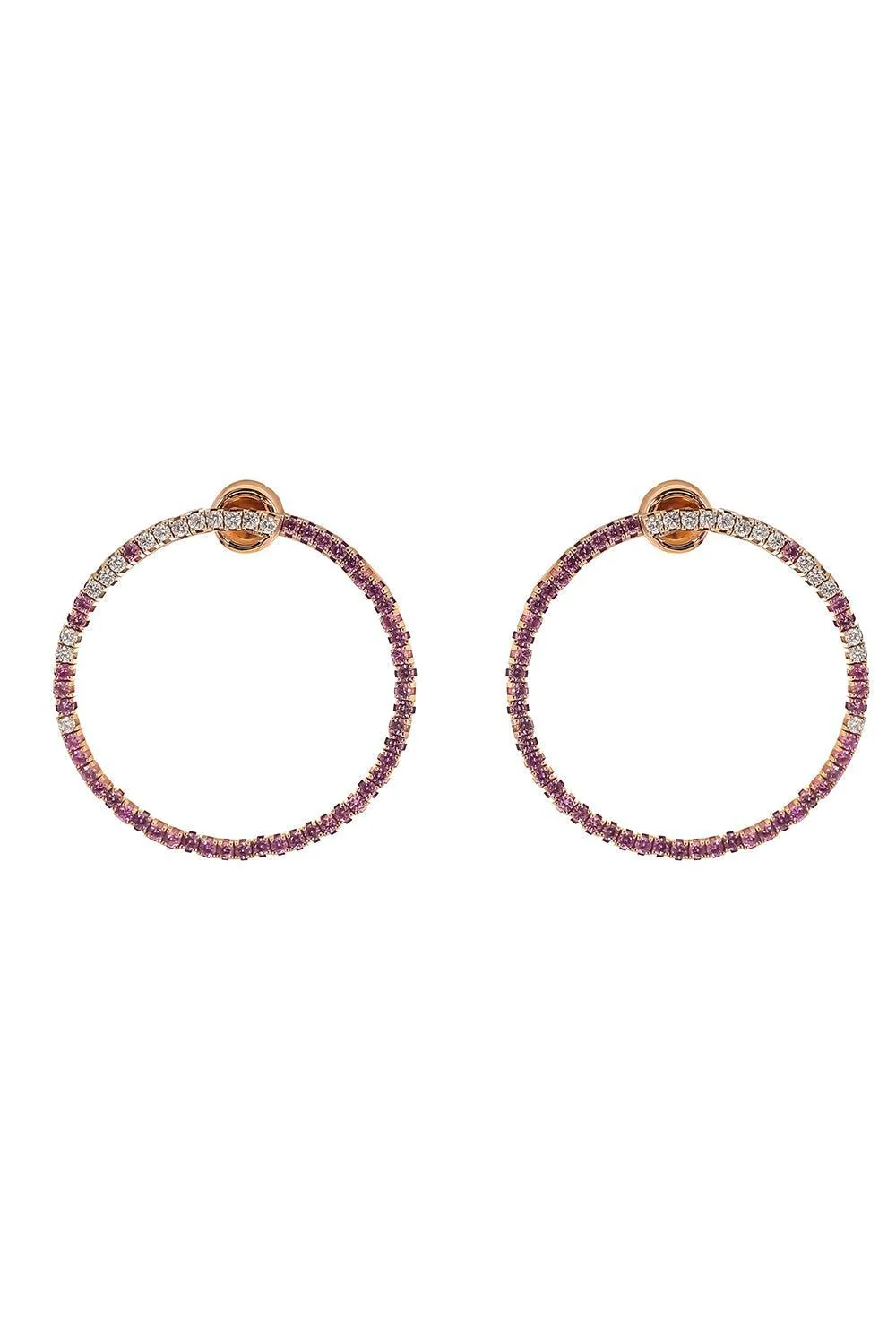 Pink Sapphire Diamond Extensible Earrings