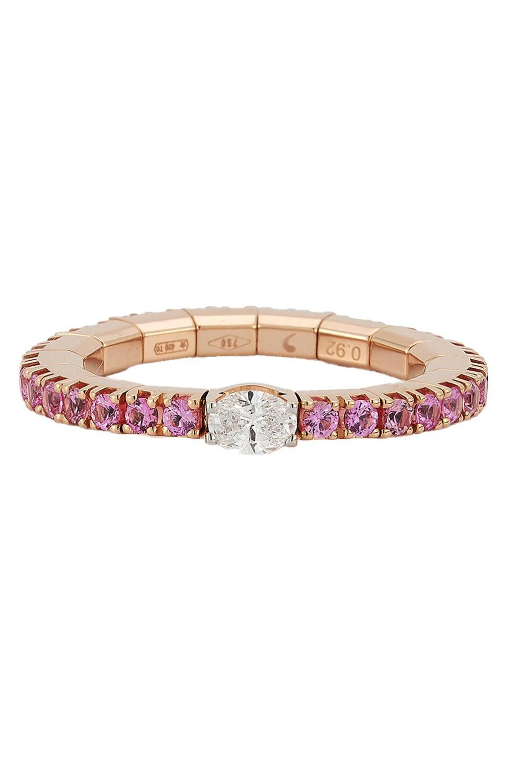Pink Sapphire Diamond Extensible Ring