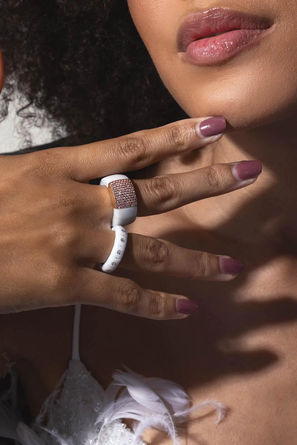 Pink Sapphire Domino Ring - Image 3