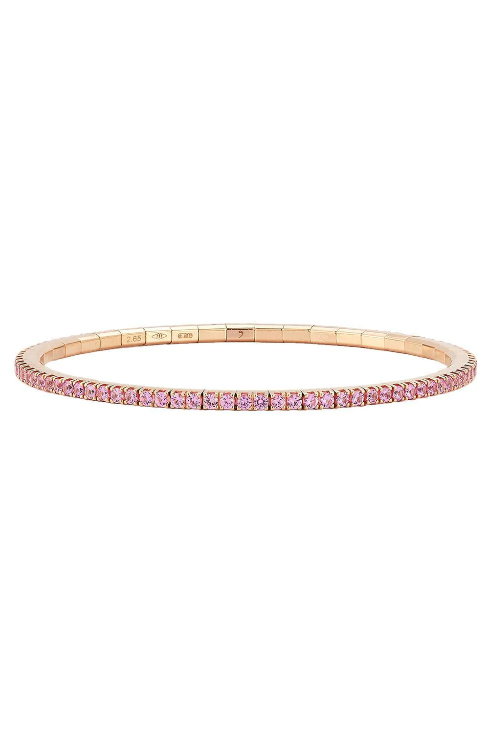 Pink Sapphire Extensible Stretch Tennis Bracelet