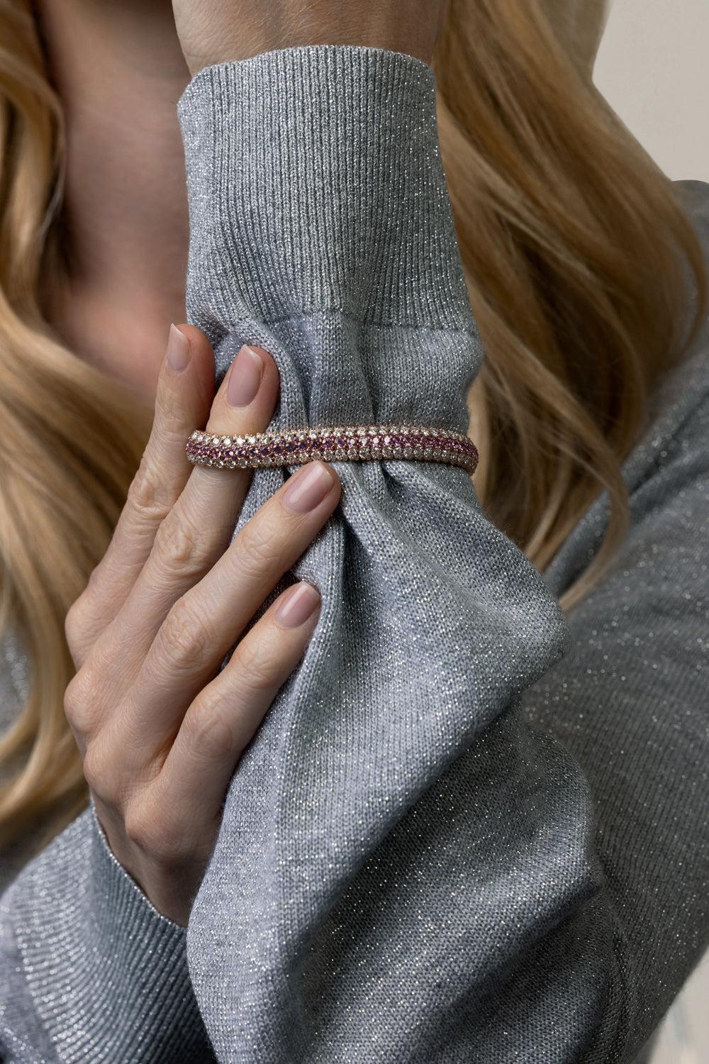 Pink Sapphire Giotto Stretch Bracelet - Image 3