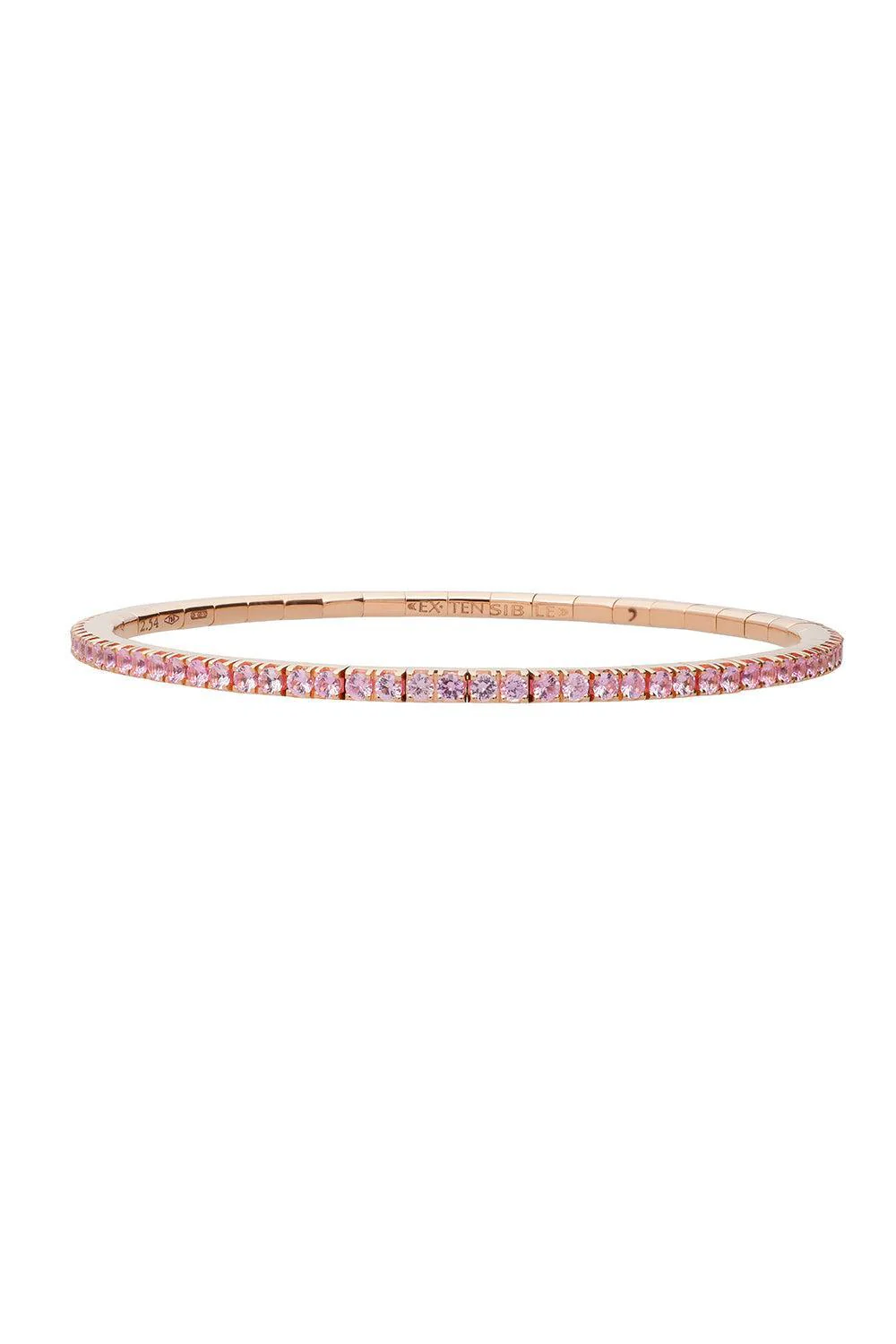 Pink Sapphire Stretch Tennis Bracelet