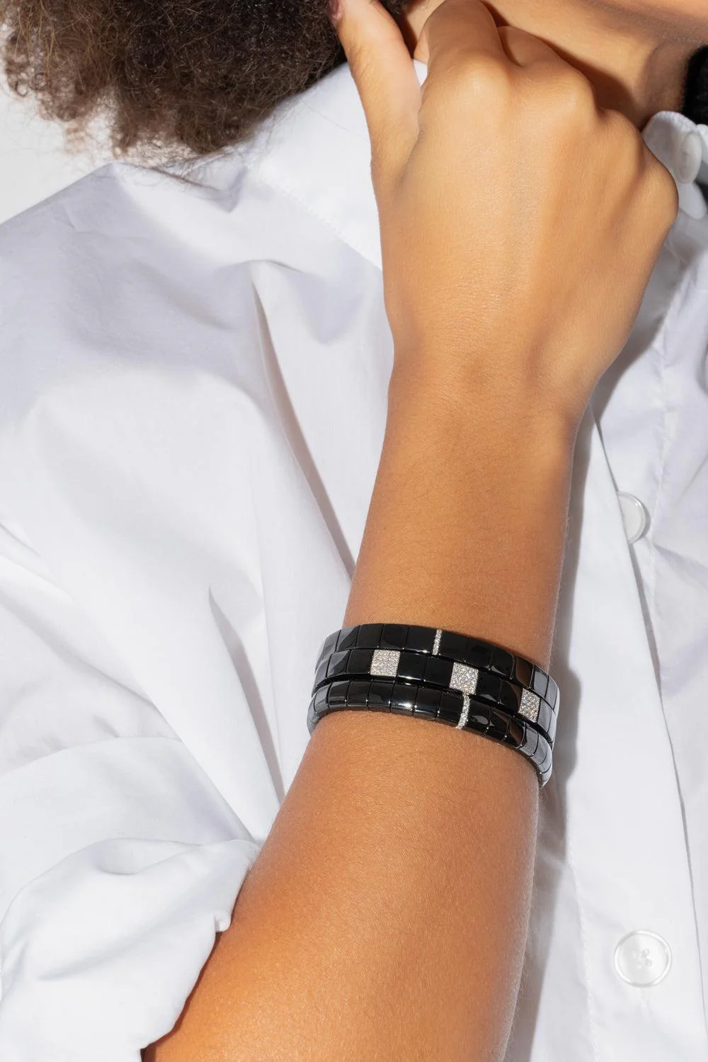 Pura Ceramic Diamond Bars Bracelet - Image 4