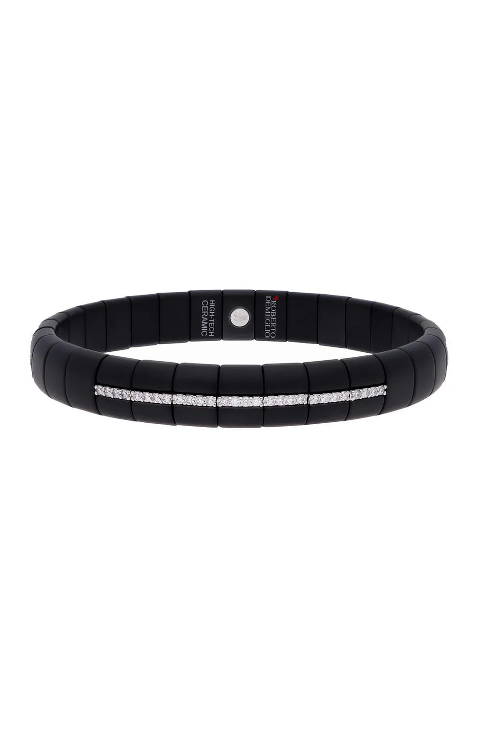 Pura Matte Black Ceramic Stretch Bracelet