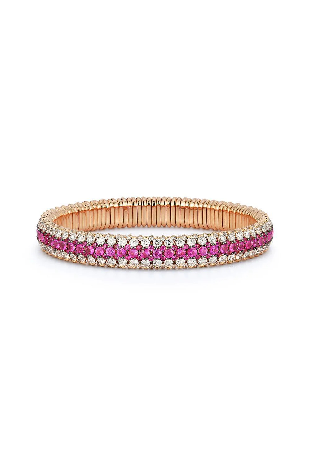 Ruby Diamond Giotto Stretch Bracelet