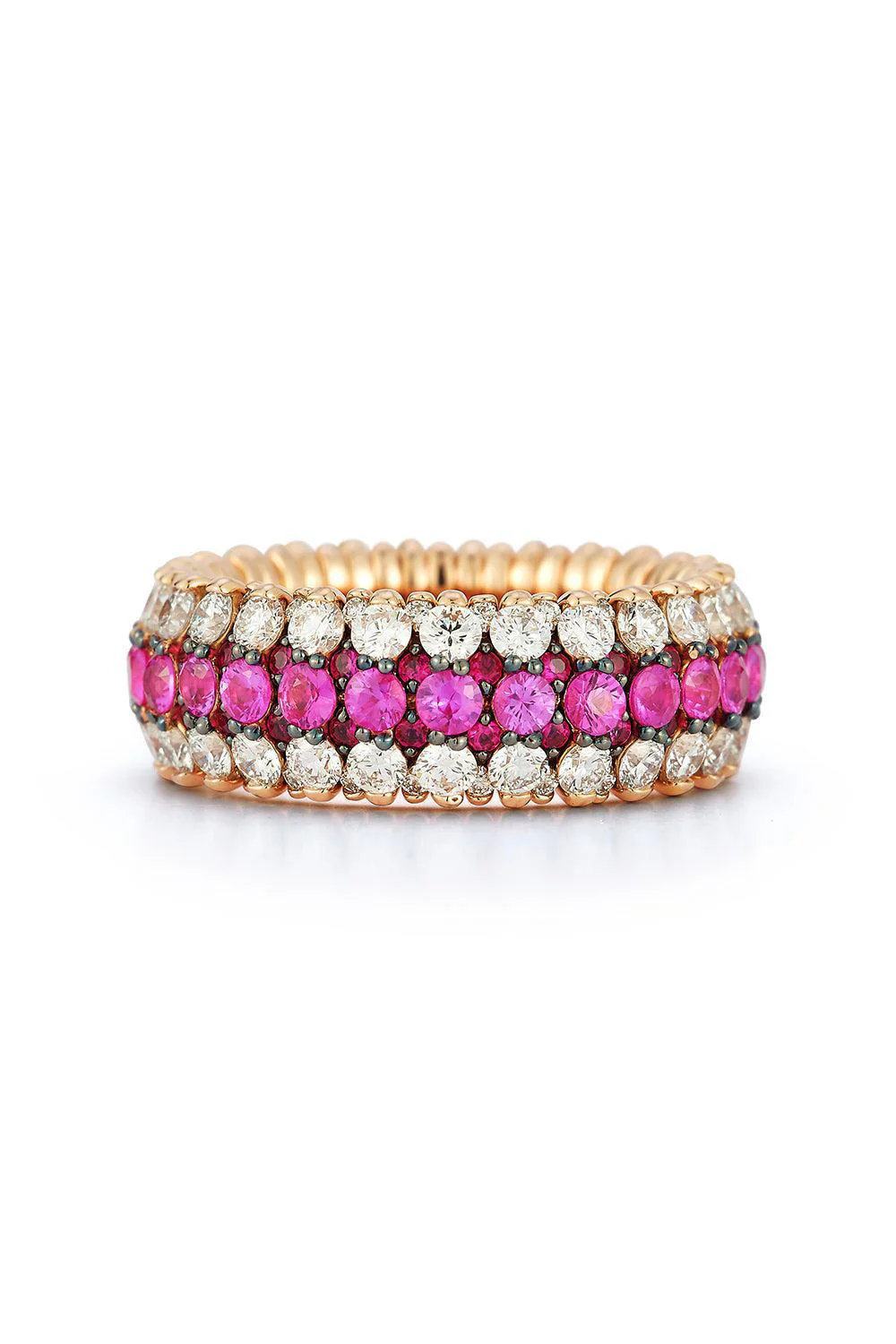 Ruby Diamond Giotto Stretch Ring