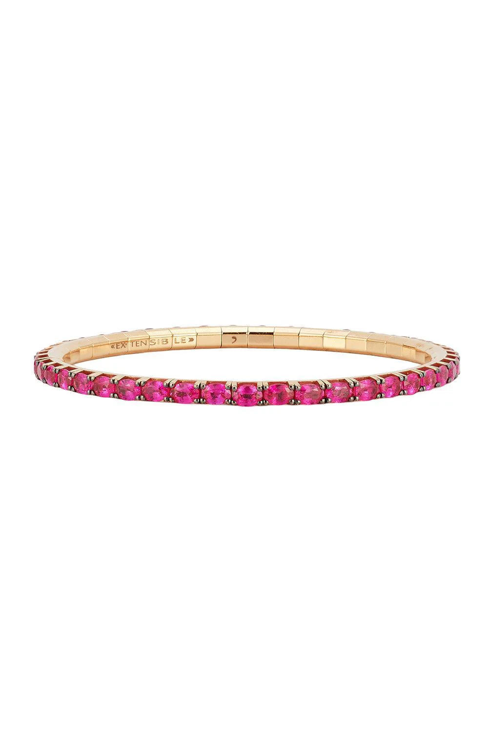 Ruby Oval Stretch Extensible Tennis Bracelet