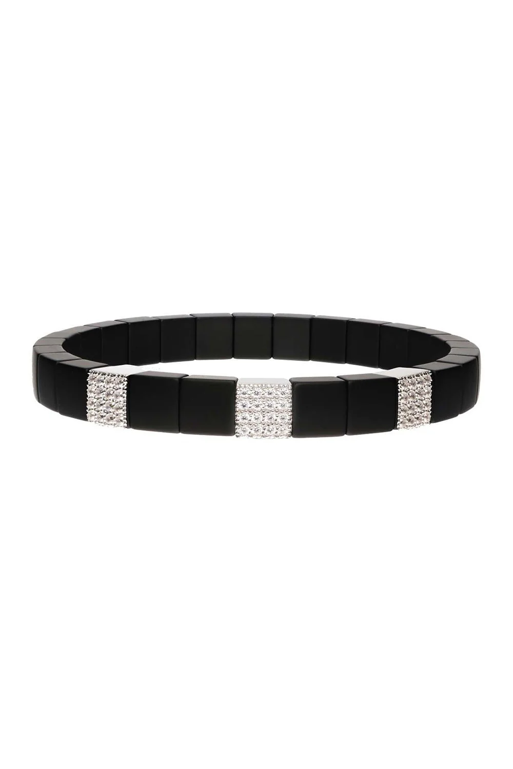 Scacco Black Ceramic Stretch Bracelet