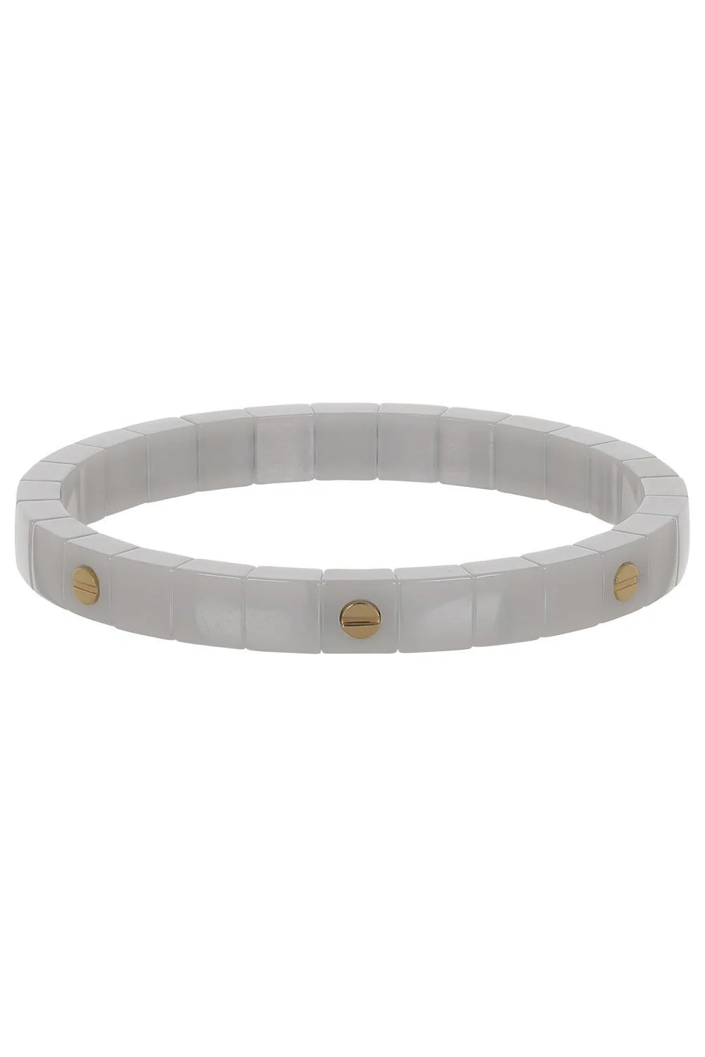 Seven Screw White Scacco Vite Bracelet