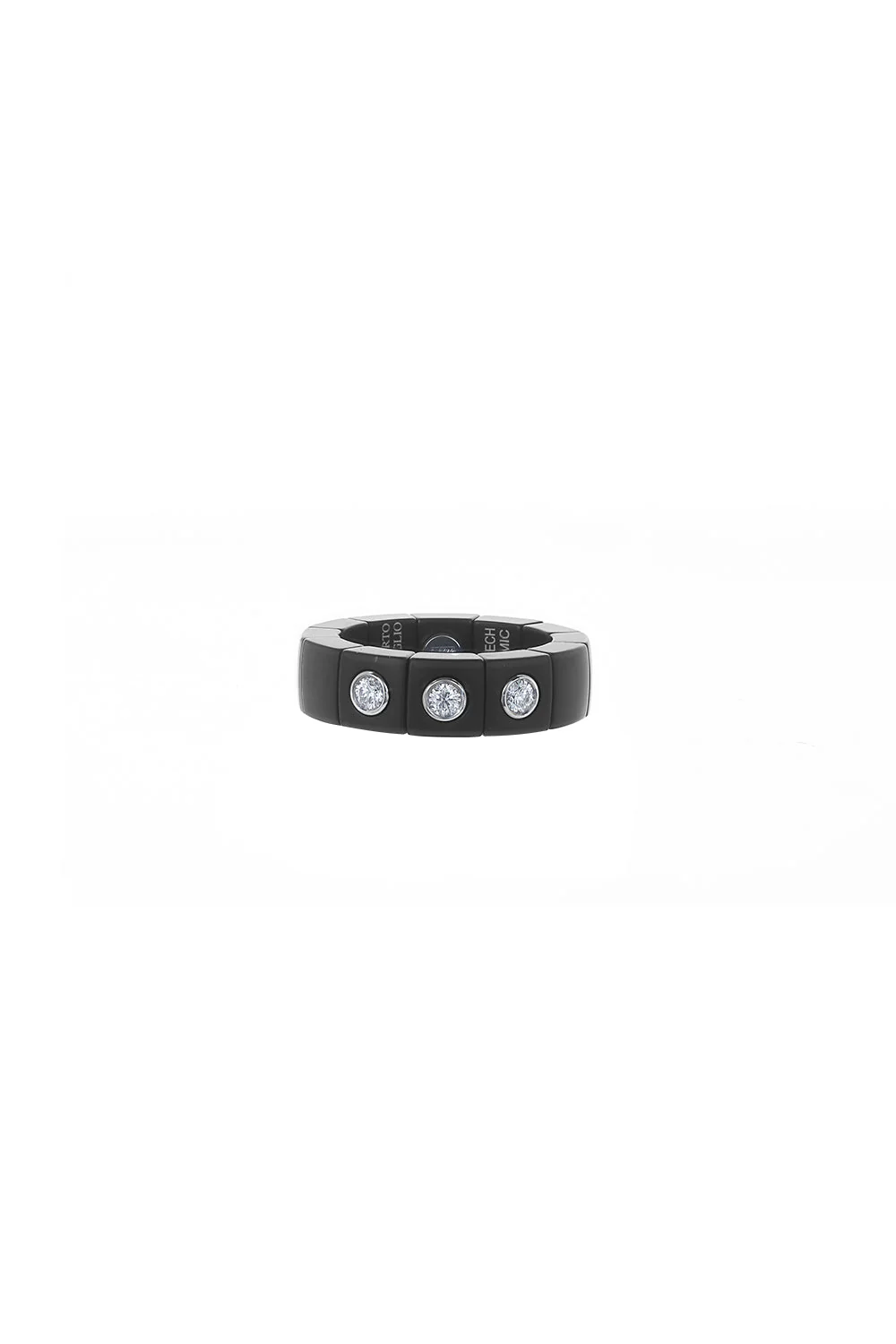 Three Diamond Bezel Scacco Stretch Ring