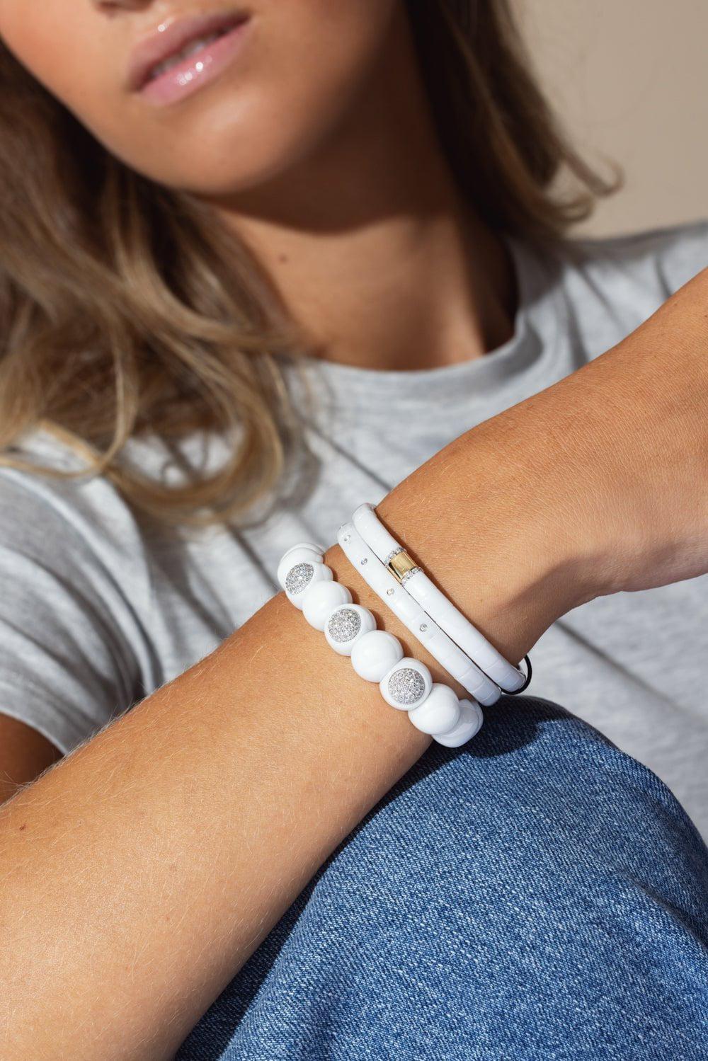 White Ceramic Dama Bracelet - Image 3