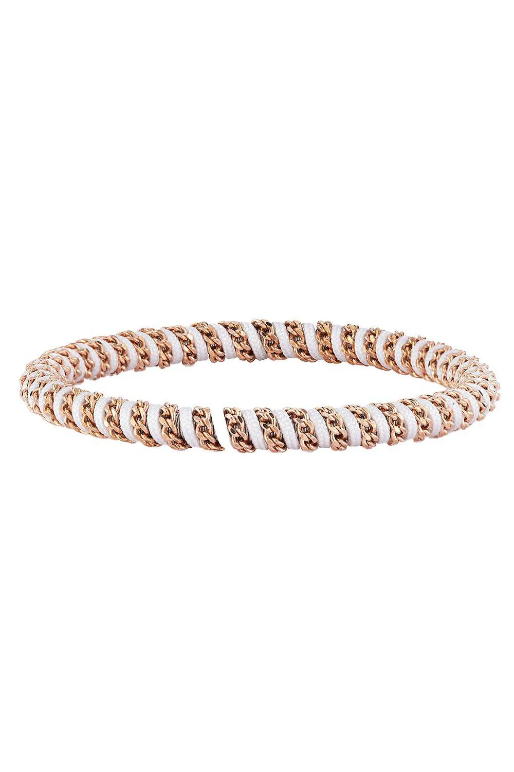White Gio Stretch Bracelet - Rose Gold