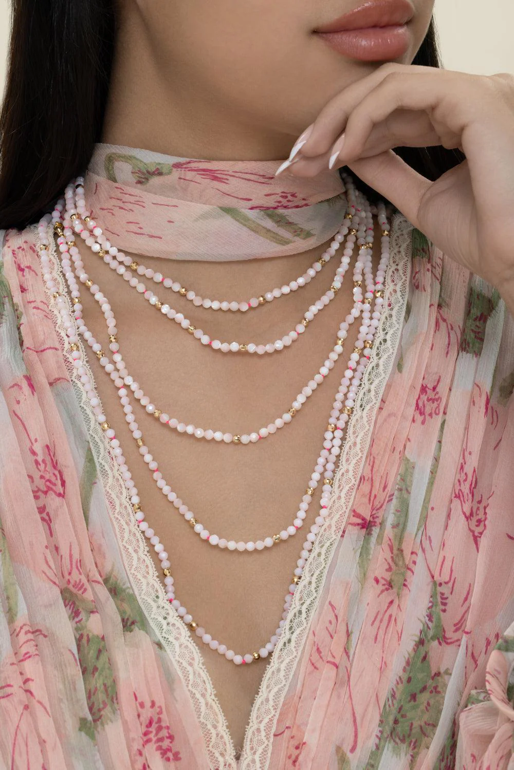 Blanc Utopia Beaded Necklace - Image 4
