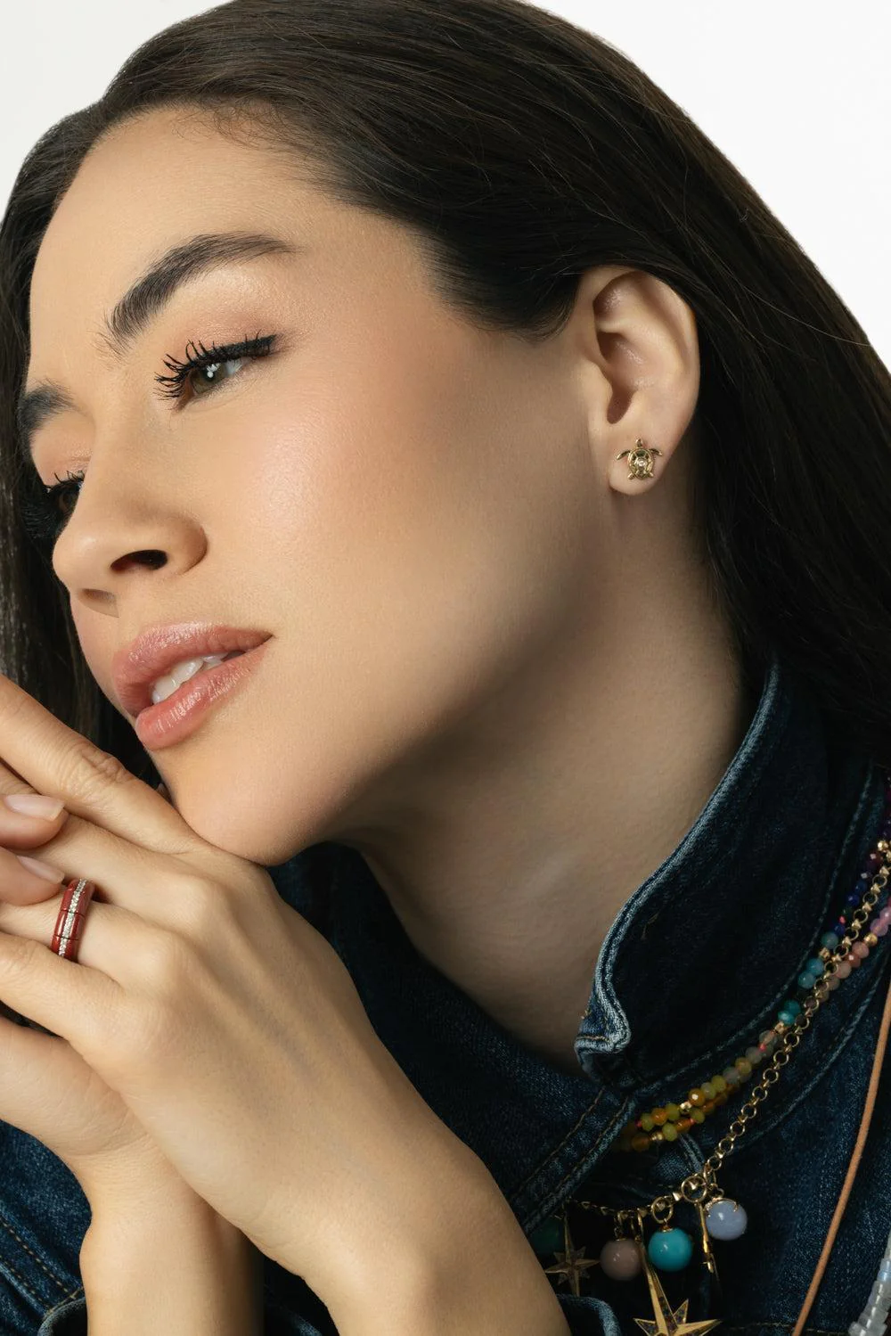 Diamond Turtle Stud Earring - Image 2