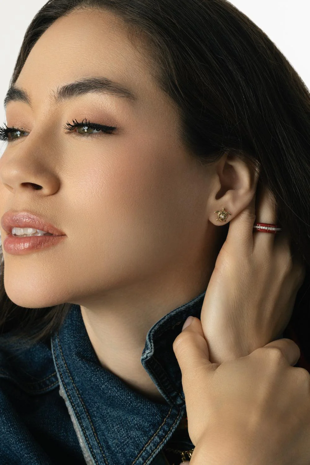 Diamond Turtle Stud Earring - Image 4