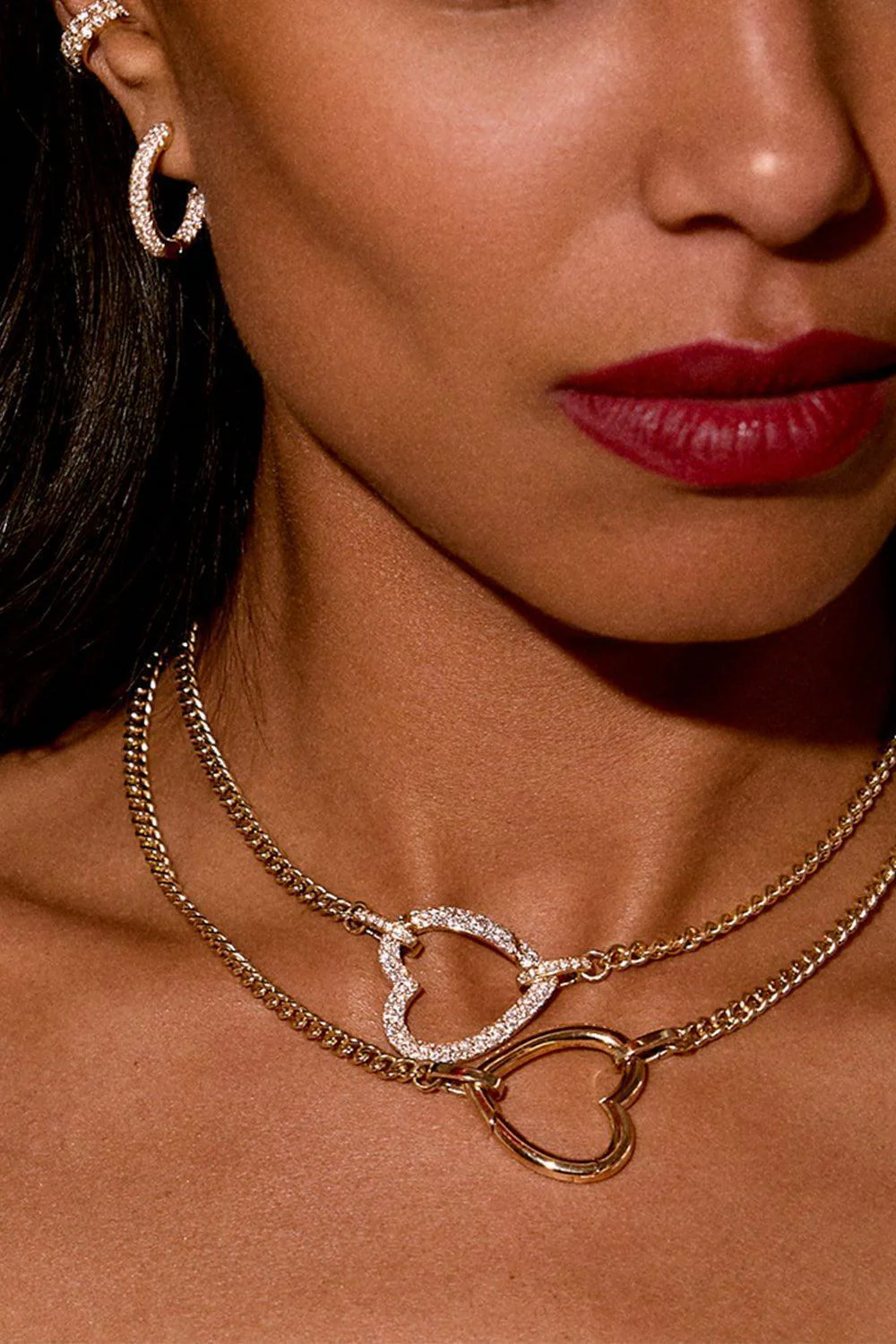 Disco Sister Diamond Hoop Earrings - Image 2