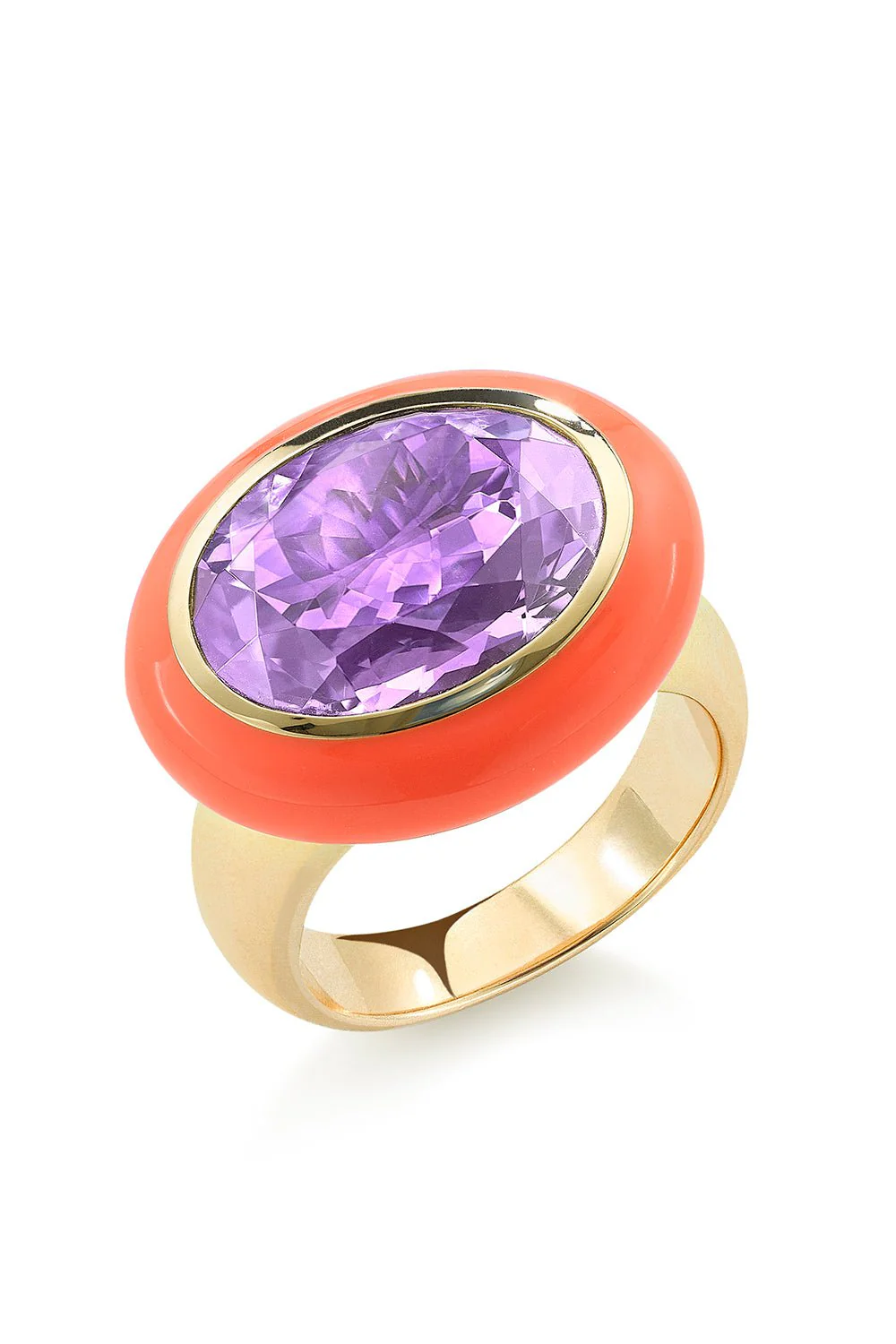 Orange Enamel Arena Ring