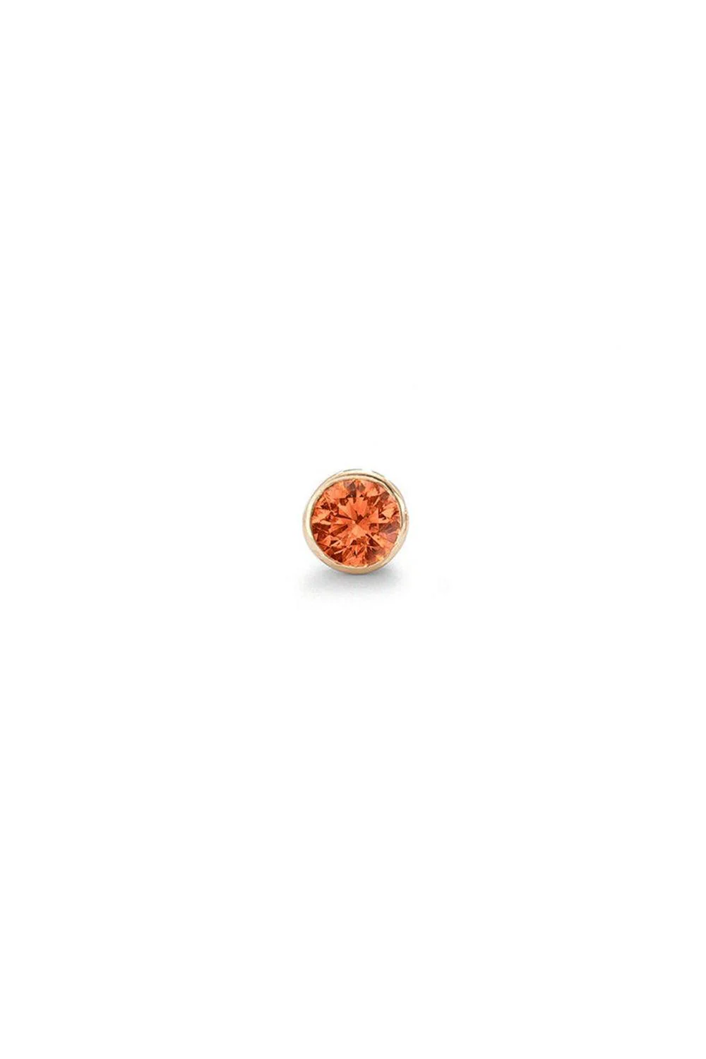 Orange Sapphire Strobe Stud Earring