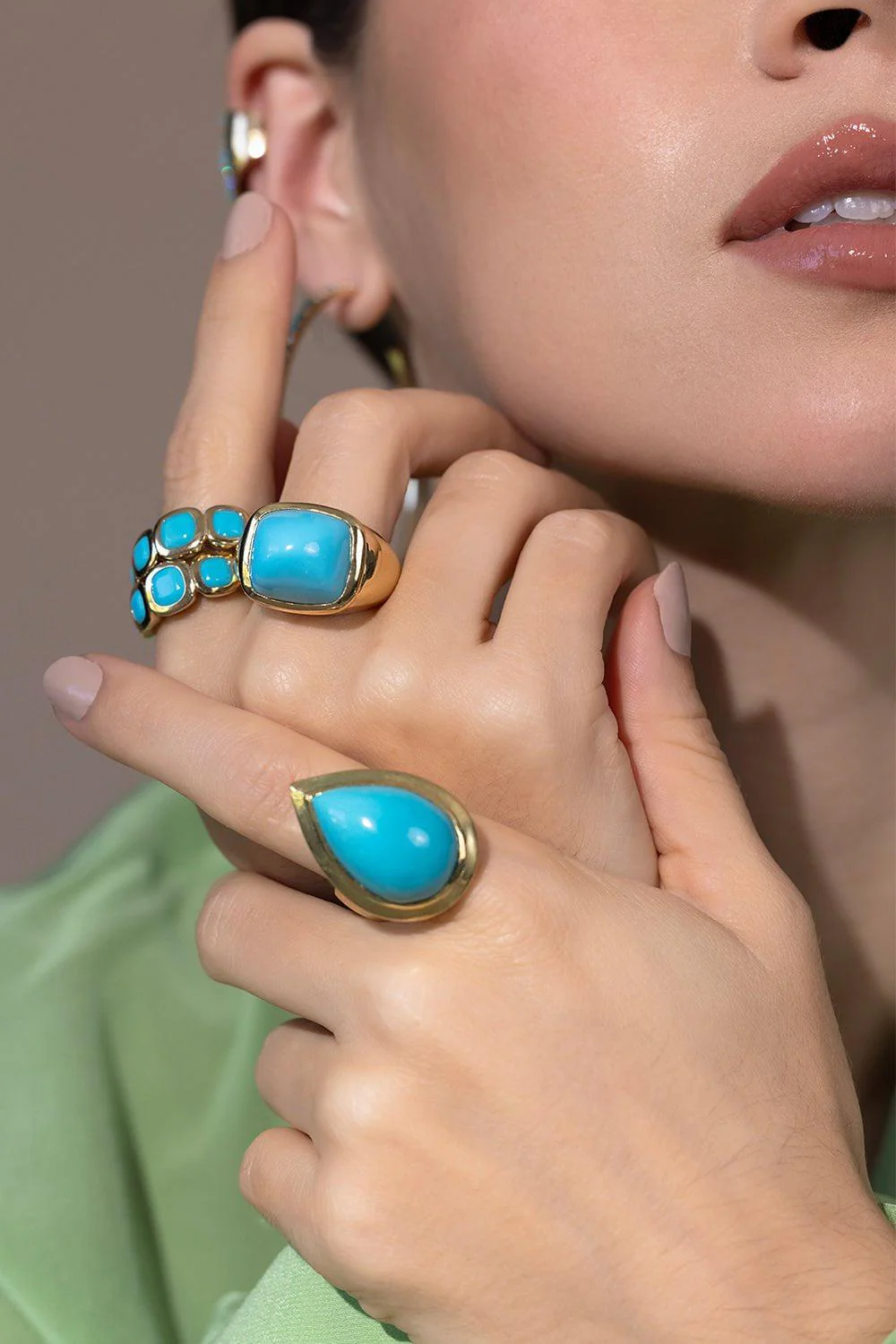 Pearshape Turquoise Ring - Image 2