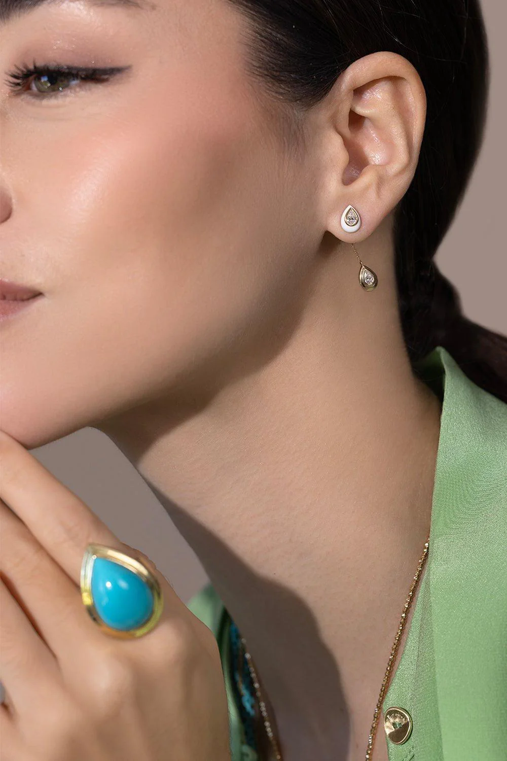 Pearshape Turquoise Ring - Image 4