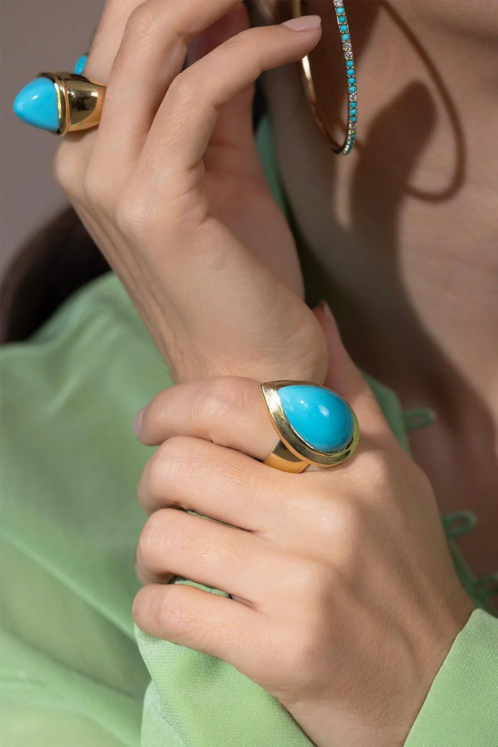 Pearshape Turquoise Ring - Image 5