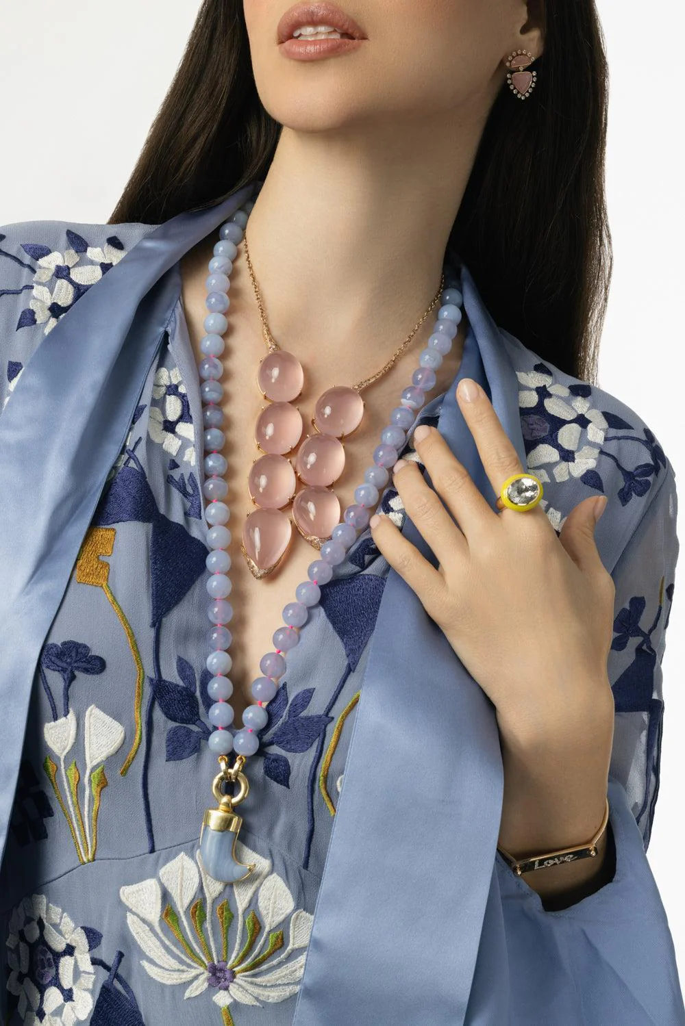 Rebel Chalcedony Bead Necklace - Image 2