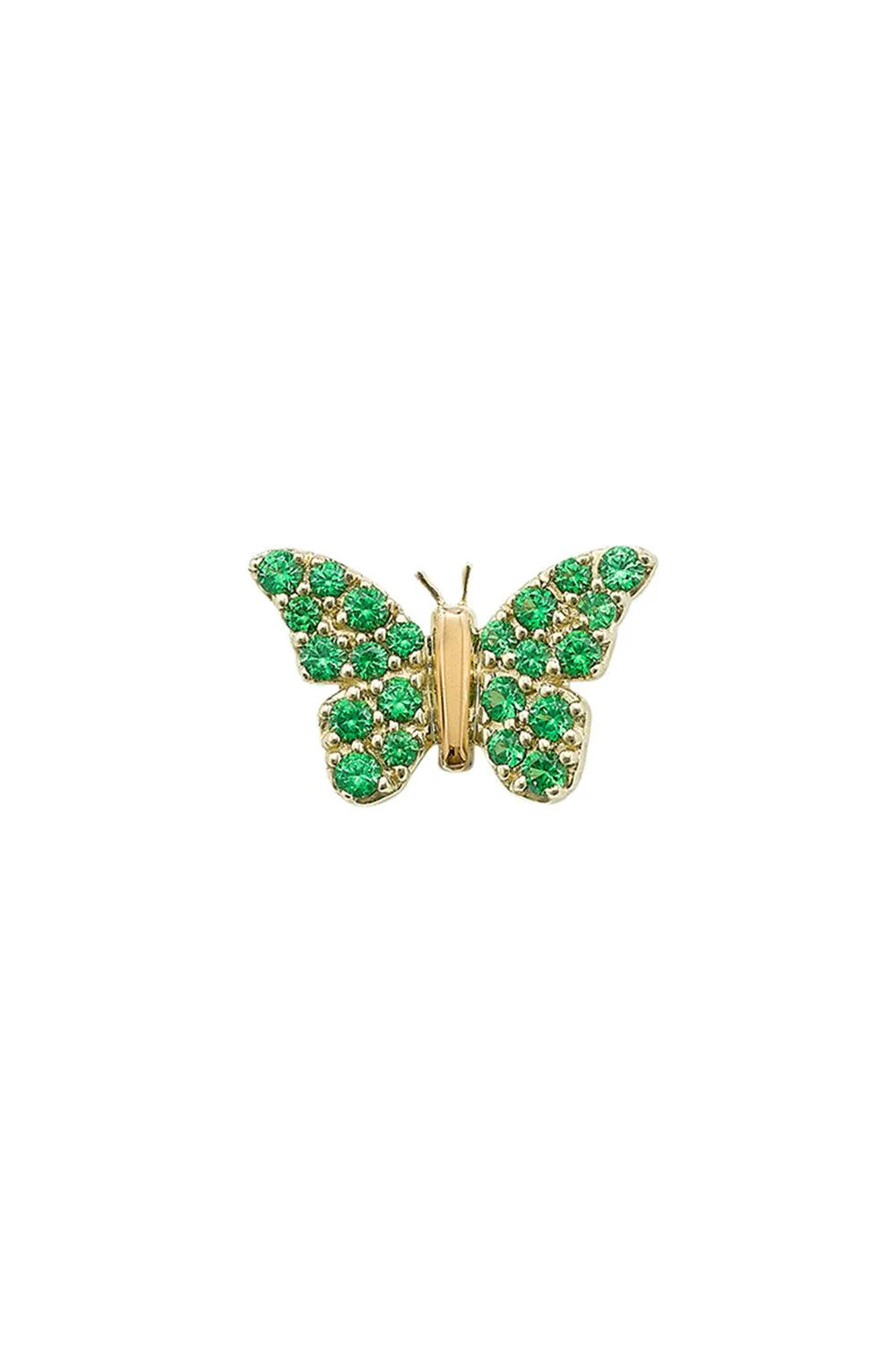Tsavorite Butterfly Stud Earring