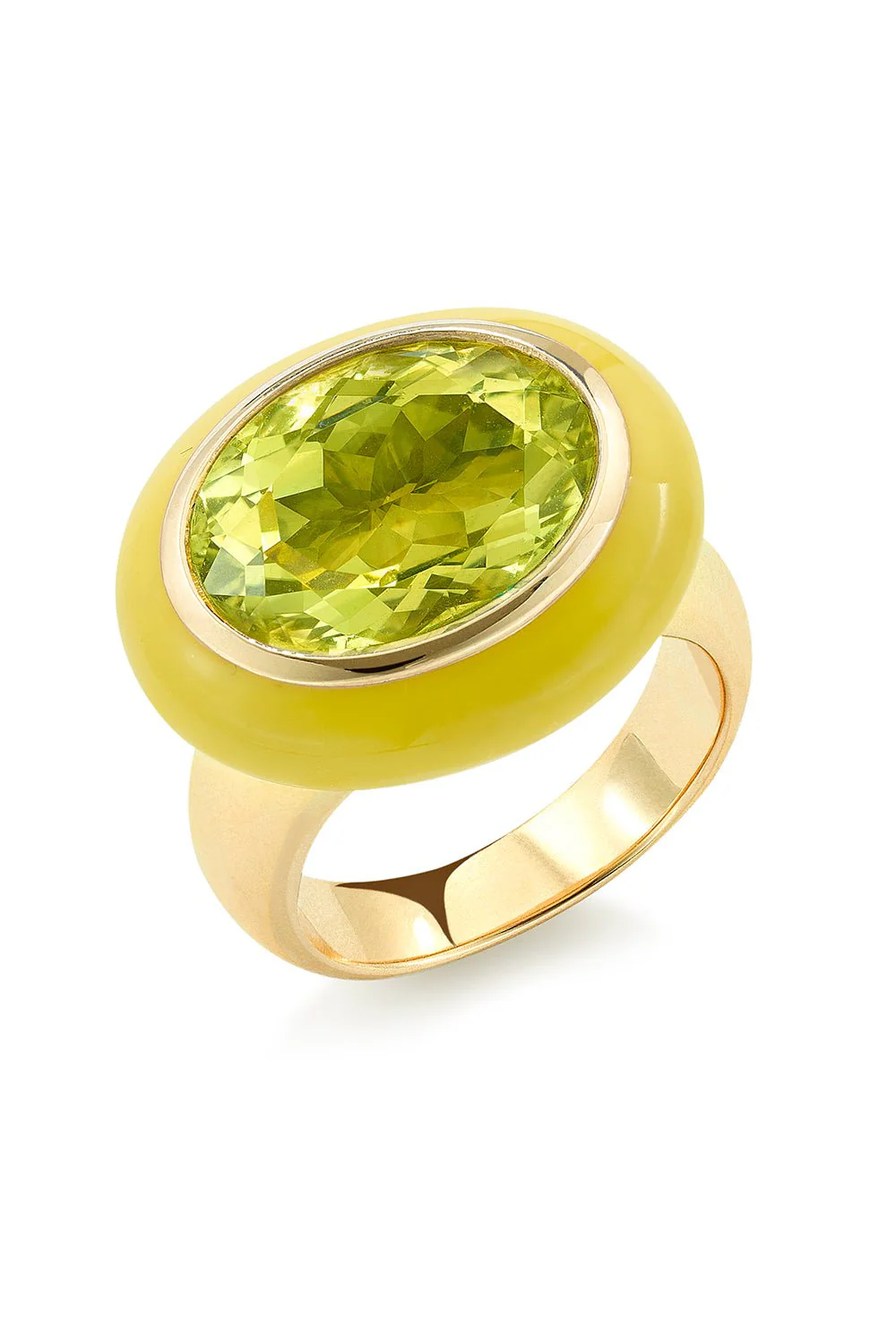 Yellow Enamel Arena Ring