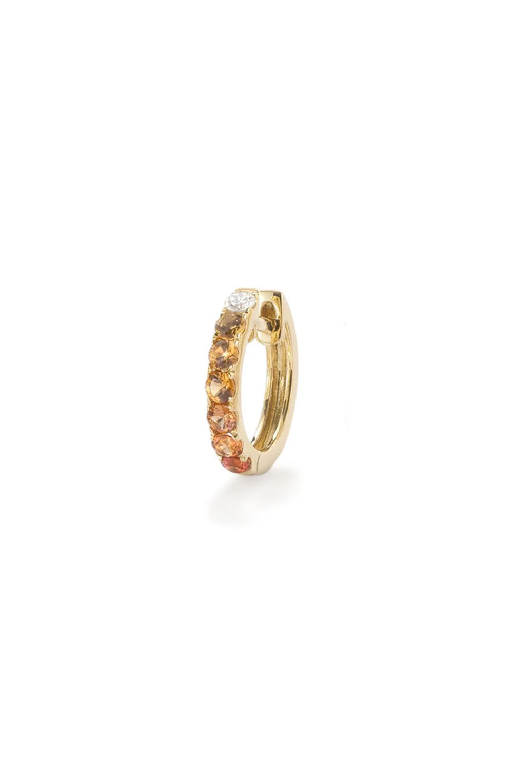 Yellow Sapphire Midi Orb Hoop Earring