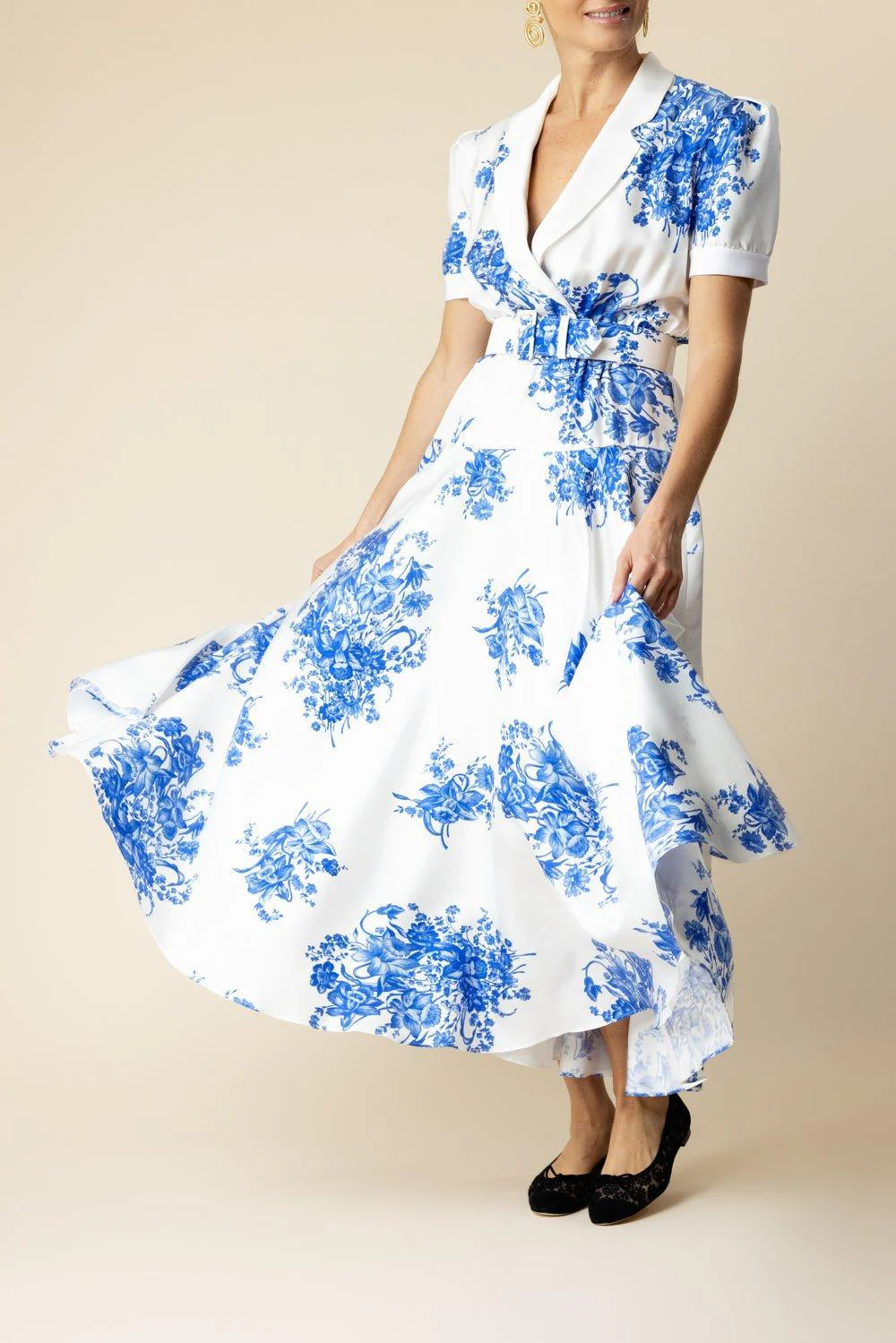 Floral Printed Collar Dress - Image 2