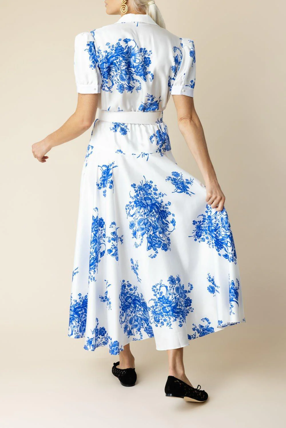Floral Printed Collar Dress - Image 4