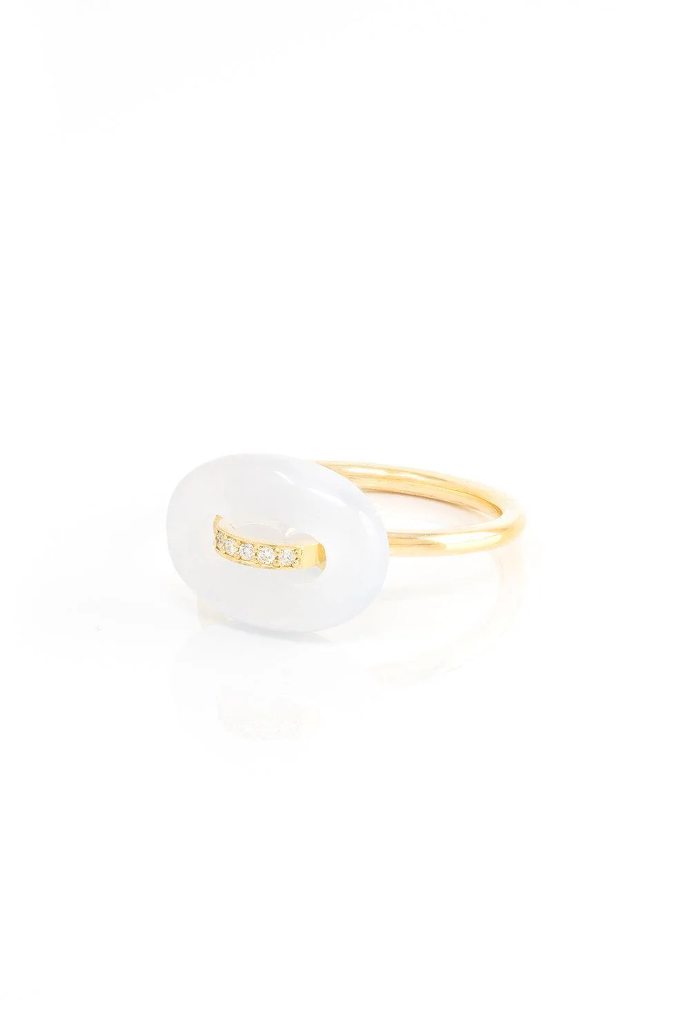 Rose Quartz Mini Mariner Ring