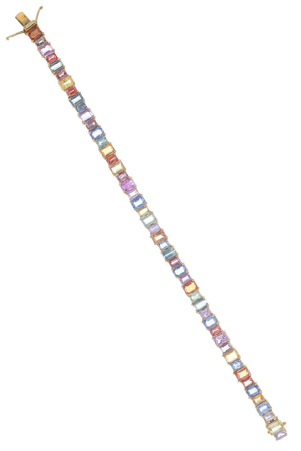 Desert Blooms Multi-colored Sapphire Tennis Bracelet