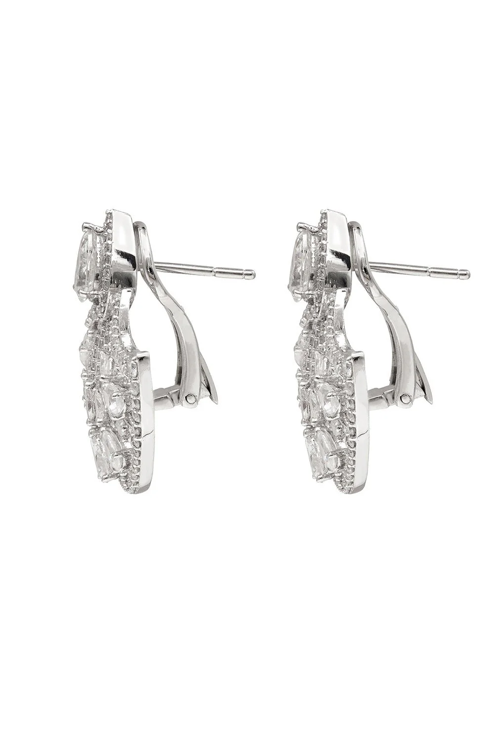 Diamond Fan Earrings - Image 4