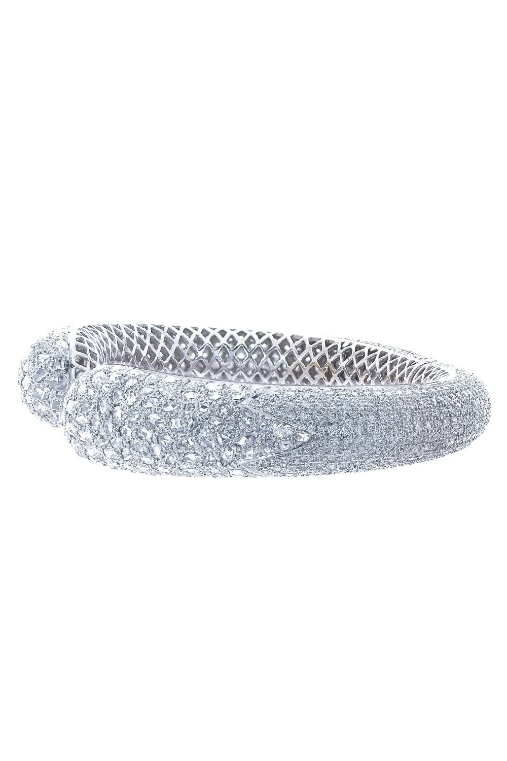 Diamond Open Bangle Bracelet - Image 6