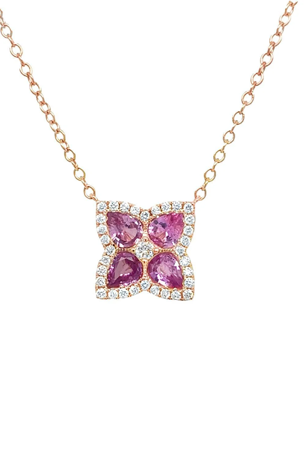Amaryllis Pink Sapphire Necklace