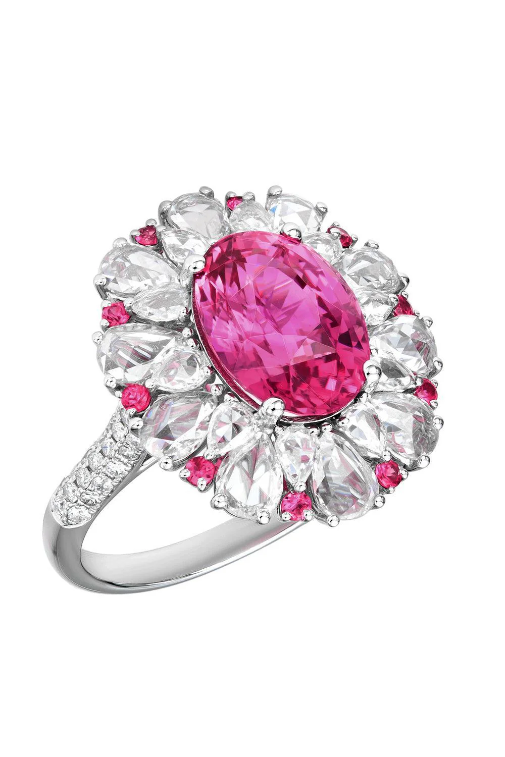 Andante Pink Sapphire Cocktail Ring - Image 5