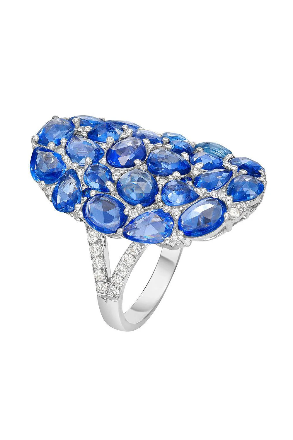 Blue Sapphire Midnight Dome Ring - Image 5